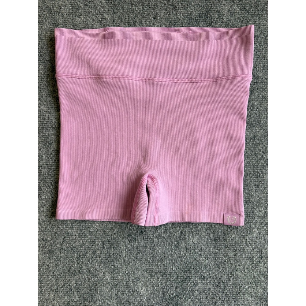 Victorias Secret PINK Seamless Ribbed High Waist Workout Shorts Purple M